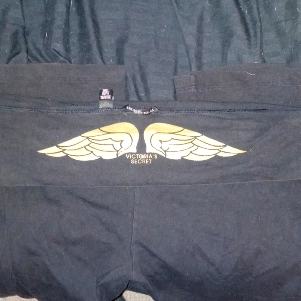 Victoria Secret - Black Sparkle Winged Yoga Pants
